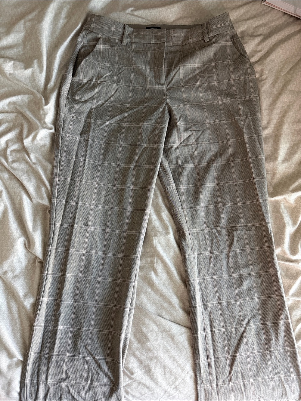 Express Classic Gray Plaid Women's Dress Pants
